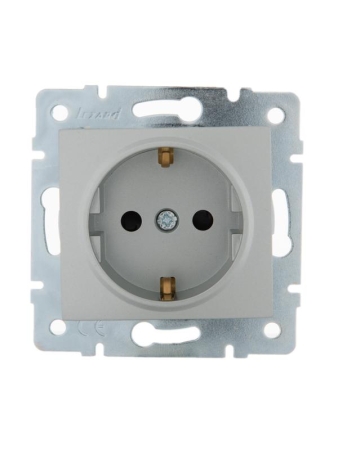 Розетка 1-м СП Karina с заземл. защ. шторки термопласт механизм матов. серебр. LEZARD 707-4388-124B Розетка 1-м СП Karina с заземл. защ. шторки термопласт механизм матов. серебр. LEZARD 707-4388-124B