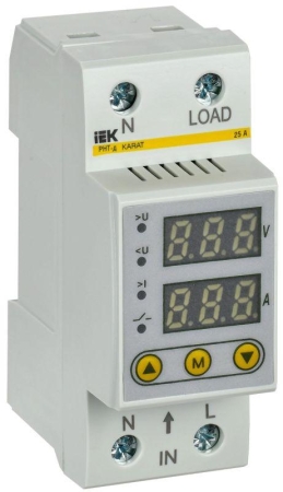 Реле напряжения и тока РНТ-д 1ф 36мм 25А KARAT IEK IVC21-1-25