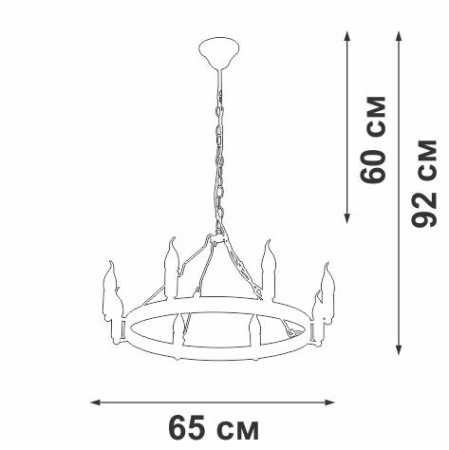 Люстра 8xE14 макс. 40Вт Vitaluce V3924-1/8 Люстра 8xE14 макс. 40Вт Vitaluce V3924-1/8