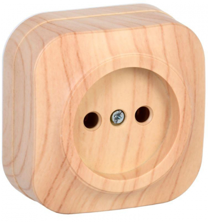 Розетка 1-м ОП GLORY РС20-2-ХС 10А без заземл. сосна IEK ERH10-K34-10 Розетка 1-м ОП GLORY РС20-2-ХС 10А без заземл. сосна IEK ERH10-K34-10