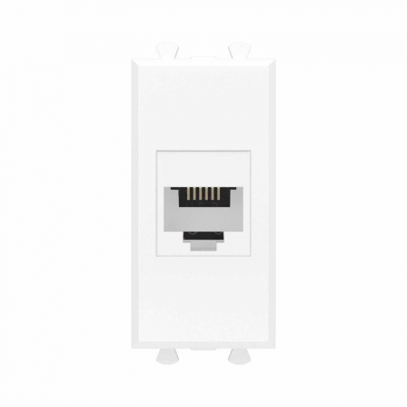 Розетка телефонная 1мод. Avanti "Белое облако" RJ12 без шторок модульная механизм DKC 4400611 Розетка телефонная 1мод. Avanti "Белое облако" RJ12 без шторок модульная механизм DKC 4400611