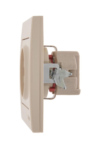 Розетка 1-м СП Rain с заземл. защ. шторки с заземл. керамика крем. LEZARD 703-0303-124 Розетка 1-м СП Rain с заземл. защ. шторки с заземл. керамика крем. LEZARD 703-0303-124