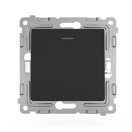 Выключатель 1-кл. СП Pixel 10А IP20 с индикатором механизм карбон TOKOV ELECTRIC TKE-PX-V1I-C14