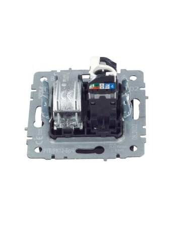 Розетка компьютерная + телевизионная 2-м Brite РТВ/РК12-БрЧ RJ45 кат.5E + TV механизм черн. IEK BR-AK20-1-K02 Розетка компьютерная + телевизионная 2-м Brite РТВ/РК12-БрЧ RJ45 кат.5E + TV механизм черн. IEK BR-AK20-1-K02