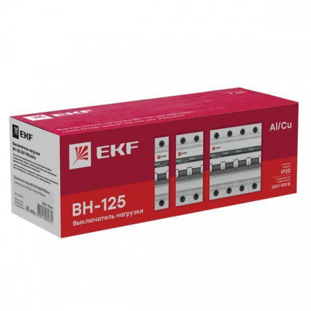 Выключатель нагрузки 4п 100А ВН-125 PROxima EKF SL125-4-100-pro Выключатель нагрузки 4п 100А ВН-125 PROxima EKF SL125-4-100-pro