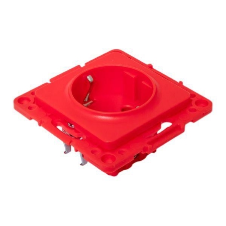 Розетка 1-м СП Стокгольм 16А с заземл. защ. шторки винтов. клеммы механизм красн. EKF EYR16-028-30 Розетка 1-м СП Стокгольм 16А с заземл. защ. шторки винтов. клеммы механизм красн. EKF EYR16-028-30