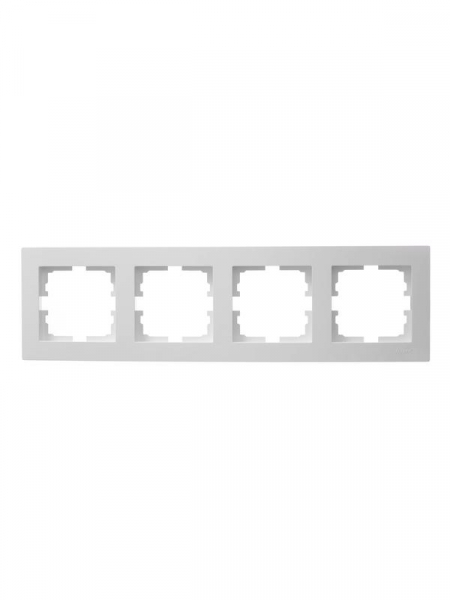 Рамка 4-местн. горизонт. VESNA бел. LEZARD 742-0200-149 Рамка 4-местн. горизонт. VESNA бел. LEZARD 742-0200-149