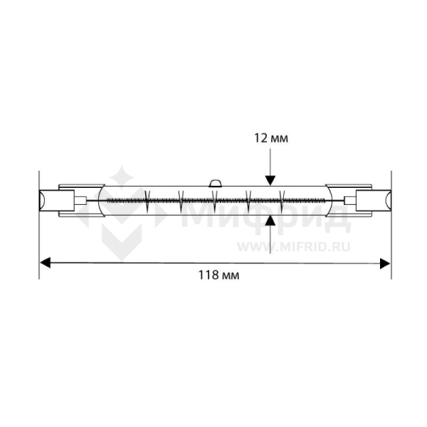 Лампа галогенная J118 150Вт линейная R7s 3000К 230В 118мм Camelion 2934