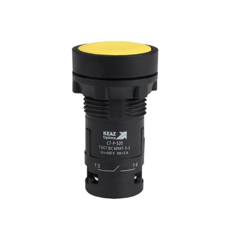 Кнопка OptiSignal Compact D22 С7-P-520 желт. 2НО XB7NA53 КЭАЗ 362052