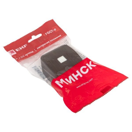 Розетка компьютерная 1-м ОП Минск RJ45 1А 120В темн. дерево EKF EGK01-035-40