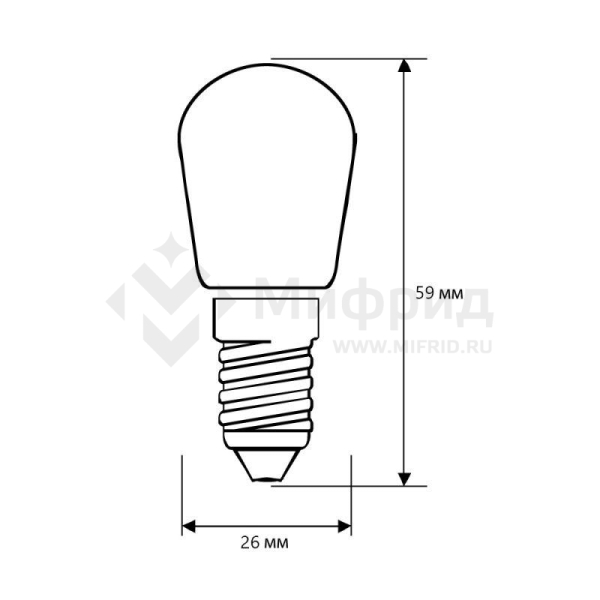 Лампа светодиодная LED2-T26/845/E14 2Вт шар матовая матовая 4500К бел. E14 170лм 220В Camelion 13154