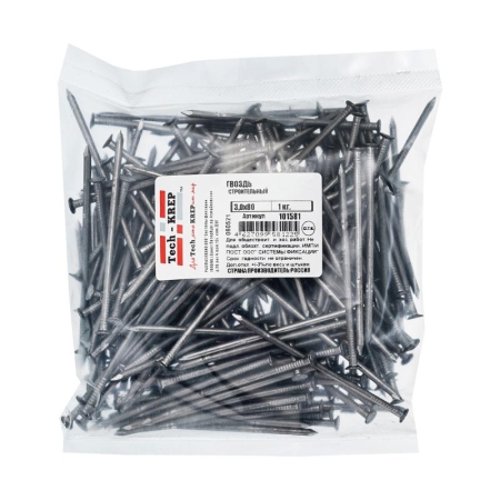 Гвоздь строительный 3.0х80 (уп.1кг) Tech-Krep/Zitar 101581