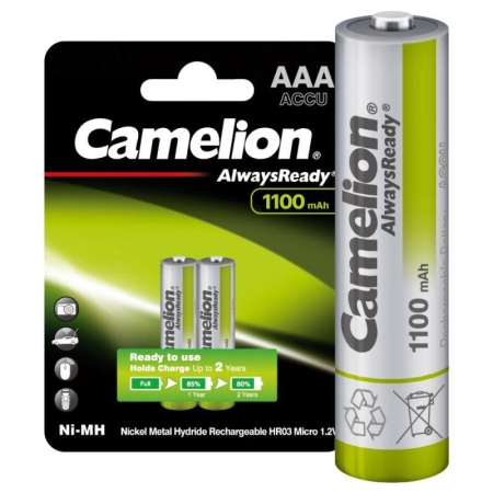 Аккумулятор Always Ready AAA-1100mAh Ni-Mh BL-2 NH-AAA1100BP2 1.2В Camelion 15037 Аккумулятор Always Ready AAA-1100mAh Ni-Mh BL-2 NH-AAA1100BP2 1.2В Camelion 15037