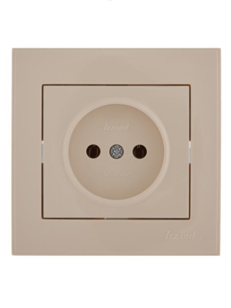 Розетка 1-м СП Rain 16А IP20 без заземл. керамика крем. LEZARD 703-0303-121 Розетка 1-м СП Rain 16А IP20 без заземл. керамика крем. LEZARD 703-0303-121