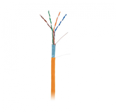 Кабель F/UTP 4 пары кат.5e класс D 100МГц ож BC чистая медь внутр. LSZH нг(В)-HF оранж. (уп.305м) NETLAN EC-UF004-5E-LSZH-OR