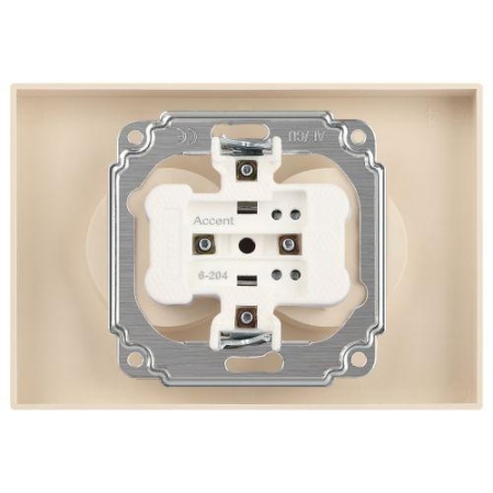 Розетка 2-м СП Accent 6-204-04 16А IP20 250В 2P AL/CU шампань Intro Б0063462 Розетка 2-м СП Accent 6-204-04 16А IP20 250В 2P AL/CU шампань Intro Б0063462