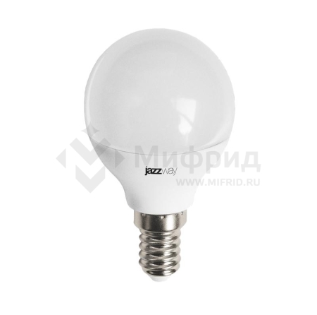 Лампа светодиодная PLED-LX 8Вт G45 шар матовая 4000К нейтр. бел. E14 JazzWay 5025295