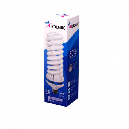 Лампа люминесцентная компакт. SPC 85Вт E27 спиральная 4200К КОСМОС LKsmT5SPC85WE2742_m Лампа люминесцентная компакт. SPC 85Вт E27 спиральная 4200К КОСМОС LKsmT5SPC85WE2742_m