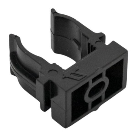 Держатель для труб (клипса) d16мм для монтажного пистолета черн. (уп.100шт) Plast EKF derjp-z-16-black