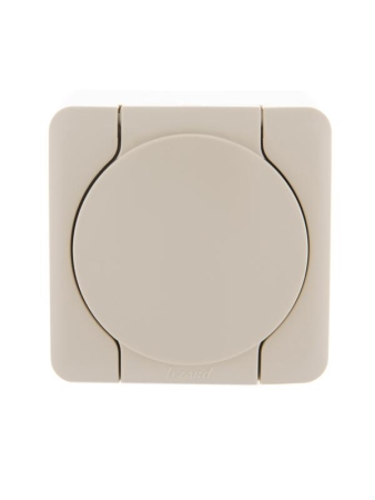 Розетка 1-м ОП Viola с заземл. с крышкой крем. LEZARD 751-0300-123 Розетка 1-м ОП Viola с заземл. с крышкой крем. LEZARD 751-0300-123