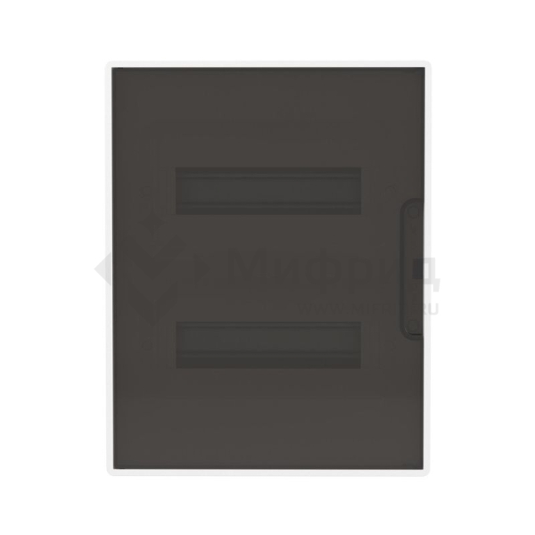 Щиток встраиваемый Фрейм (FRAME) ЩРв-п-24 24мод с тонированной дверцей с 4 шинами PEN (2шт на 8 отверст. и 2шт на 6 отверст.) бел. DKC F24B1WD