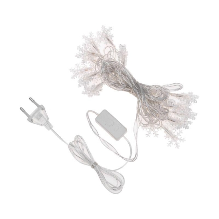 Гирлянда светодиодная "Снежинки" большие 5м 20LED мульти (RG/RB) IP20 230В мигание провод прозр. Neon-Night 304-024 Гирлянда светодиодная "Снежинки" большие 5м 20LED мульти (RG/RB) IP20 230В мигание провод прозр. Neon-Night 304-024