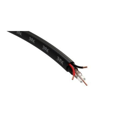 Кабель для аналогового видеонаблюдения K-0.5-PE КВК-П-2+2х0.5кв.мм 200м черн. Эра Б0052733