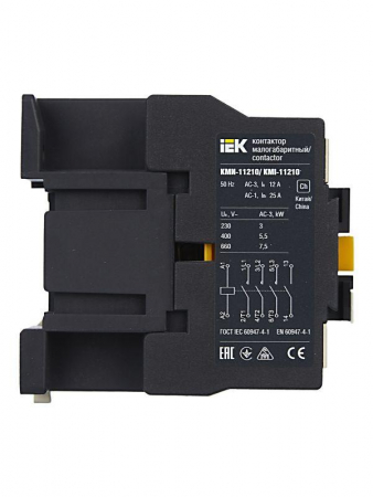 Контактор КМИ-11210 12А 230В/АС3 1НО KARAT IEK KKM11-012-230-10 Контактор КМИ-11210 12А 230В/АС3 1НО KARAT IEK KKM11-012-230-10