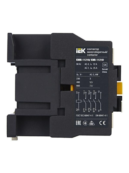 Контактор КМИ-11210 12А 230В/АС3 1НО KARAT IEK KKM11-012-230-10 Контактор КМИ-11210 12А 230В/АС3 1НО KARAT IEK KKM11-012-230-10
