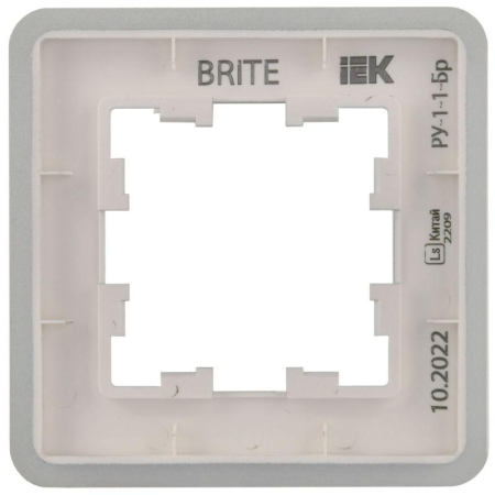 Рамка 1-м BRITE РУ-1-1-Бр метал. алюм. RE IEK BR-M12-M-01-K47 Рамка 1-м BRITE РУ-1-1-Бр метал. алюм. RE IEK BR-M12-M-01-K47