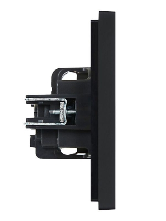 Розетка СП FORTE&PIANO FP116 16А с заземл. без защ. шторок винт. крепл. черн. IEK FP-R11-16-K02