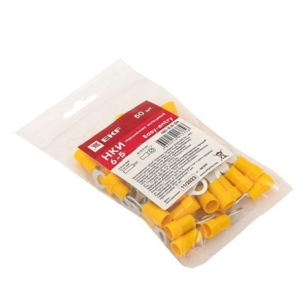 Наконечник кольцевой изол. НКИ 6.0-5 (уп.50шт) EKF nki-5.5-5n