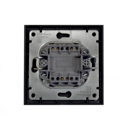 Выключатель 1-кл. СП Бриллиант 10А IP20 в сборе графит Universal 7947366-Gr