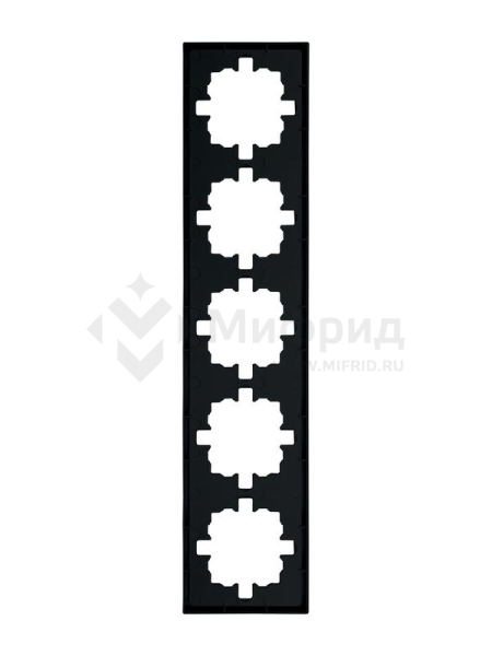 Рамка 5-м ZIMA горизонт. черн. бархат LEZARD 704-4200-150