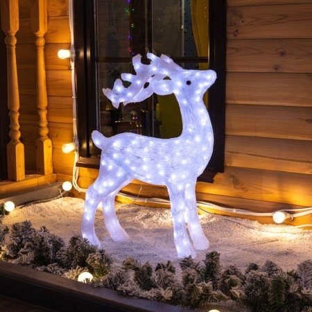 Фигура светодиодная акриловая "Олень" 50х25х75см 5Вт IP65 понижающ. трансф. в компл. Neon-Night 513-280