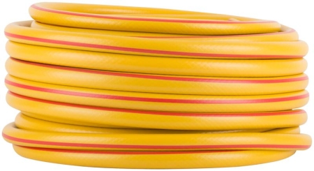 Шланг поливочный трехслойный армированный 1/2дюймх2.0ммх25м желт. КУРС 76315