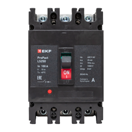 Выключатель автоматический 3п 100А 25кА LS250 ProPact EKF mccb-250-25-3-100-ls Выключатель автоматический 3п 100А 25кА LS250 ProPact EKF mccb-250-25-3-100-ls