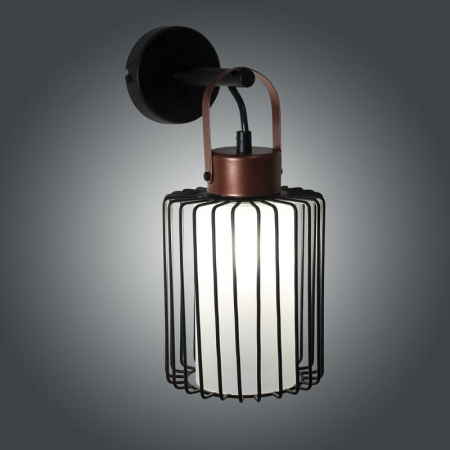 Светильник "Манго" 511 (плафон 9001) НББ 01-60-166 Е27 [ИМ] настен. черн.муар медь Элетех 1005405090