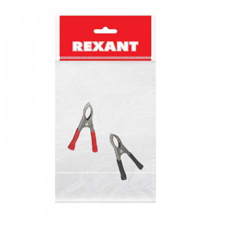 Зажим "крокодил" 30А 75мм (пакет Боб) (уп.2шт) Rexant 16-0015-9 Зажим "крокодил" 30А 75мм (пакет Боб) (уп.2шт) Rexant 16-0015-9