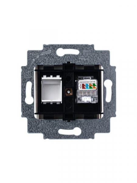 Розетка компьютерная Levit RJ45 кат.5E с заглушкой кофе макиато ABB 2CHH295117A6018 Розетка компьютерная Levit RJ45 кат.5E с заглушкой кофе макиато ABB 2CHH295117A6018