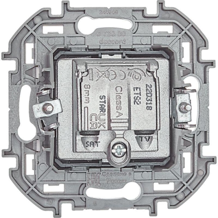 Розетка телевизионная TV/SAT Inspiria с топологией "звезда" механизм бел. IEK 673880 Розетка телевизионная TV/SAT Inspiria с топологией "звезда" механизм бел. IEK 673880