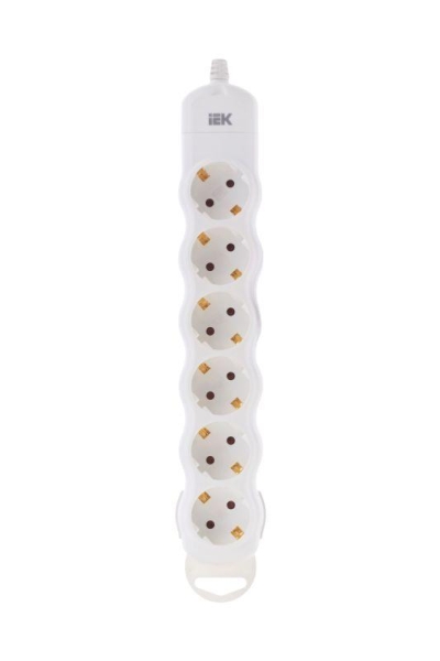 Колодка удлинителя 6-мест. с заземл. РПр06 IEK WYP10-D-KP-16-06-ZS-K01