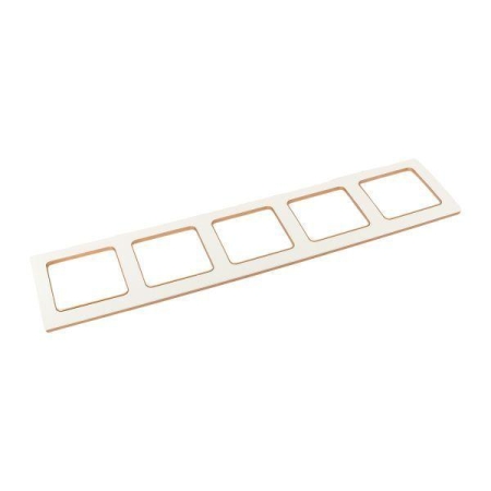Рамка 5-м Стокгольм бел. с линией цвета шампань EKF EAM-G-306-20