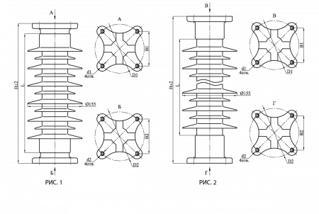 Изоляторы опорные полимерные типа ОСК 20-35 на напряжение 35 кВ