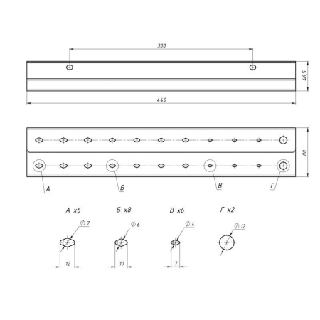 Держатель-органайзер для отверток двухуровневый настенный черн. Rexant 38-0650