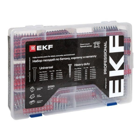 Набор пристрелочный №1 гвоздей по бетону кирпичу и металлу EKF cp-cn1-1