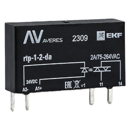 Реле твердотельное однофазное RTP 2 А для разъема РM slim 23/1 EKF rtp-1-2-da Реле твердотельное однофазное RTP 2 А для разъема РM slim 23/1 EKF rtp-1-2-da