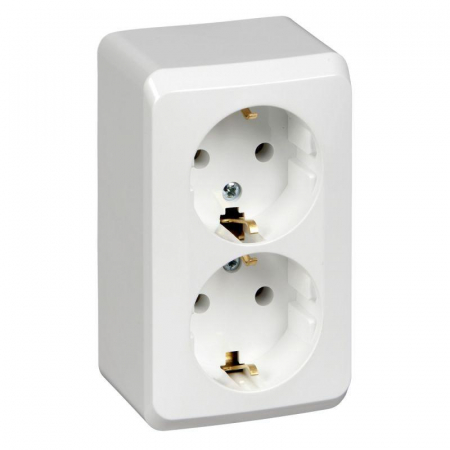 Розетка 2-м ОП Этюд 16А IP20 250В с заземл. без защ. шторок бел. SE PA16-007B Розетка 2-м ОП Этюд 16А IP20 250В с заземл. без защ. шторок бел. SE PA16-007B