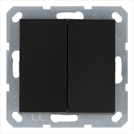 Переключатель перекрестный 2-кл. 10А IP20 механизм антрацит Jasmart G3014B Переключатель перекрестный 2-кл. 10А IP20 механизм антрацит Jasmart G3014B