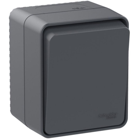 Переключатель проходной 1-кл. ОП AtlasDesign PROFI IP54 10AX антрацит SE ATN544061